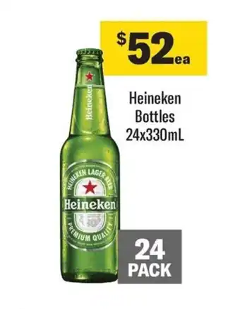 Coles Heineken Bottles 24x330mL offer