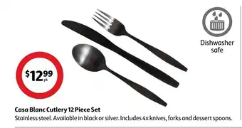 Coles Casa Blanc Cutlery 12 Piece Set offer