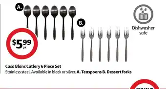 Coles Casa Blanc Cutlery 6 Piece Set offer