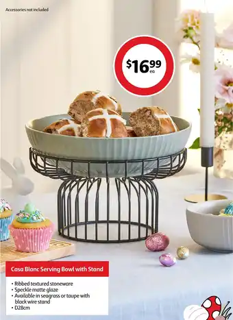 Coles Casa Blanc Serving Bowl with Stand offer