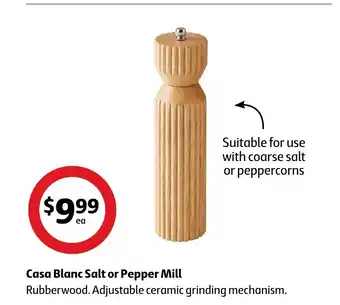 Coles Casa Blanc Salt or Pepper Mill offer