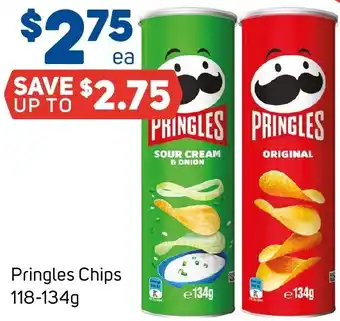 Foodland Pringles Chips 118-134g offer