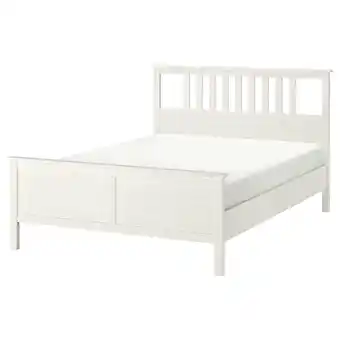 IKEA Hemnes Bed frame, white stain/lönset, Queen offer