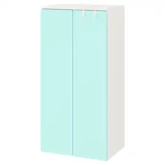 IKEA SmÅstad Wardrobe, white/pale turquoise, 60x42x123 cm offer