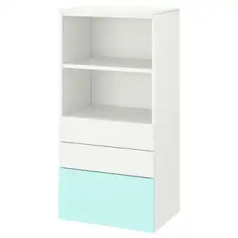 IKEA SmÅstad / platsa Bookcase, white pale turquoise/with 3 drawers, 60x42x123 cm offer