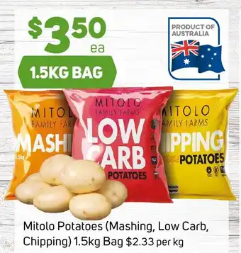 Foodland Mitolo Potatoes (Mashing, Low Carb, Chipping) 1.5kg Bag offer