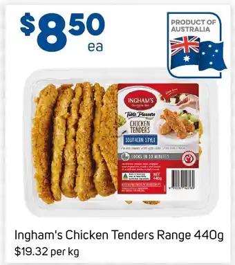 Foodland Ingham's Chicken Tenders Range 440g offer