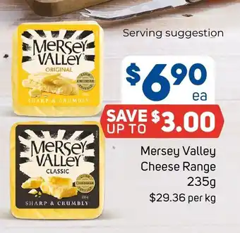 Foodland Mersey Valley Cheese Range 235g offer