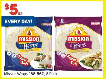 Foodland Mission Wraps 288-567g 8 Pack offer