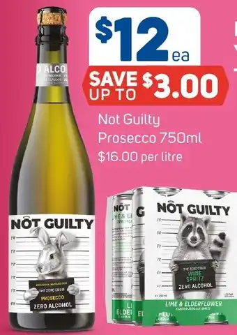 Foodland Not Guilty Prosecco 750mL offer