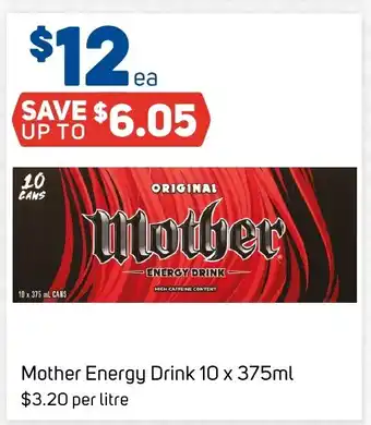 Foodland Mother Energy Drink 10 x 375mL offer