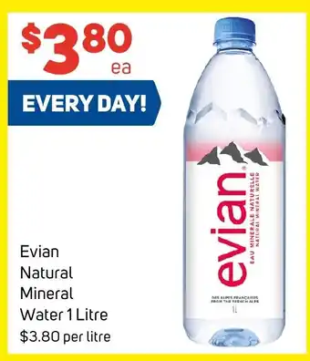 Evian Natural Mineral Water 1 Litre