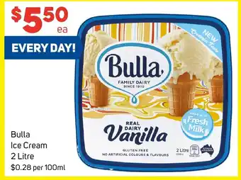 Foodland Bulla Ice Cream 2 Litre offer