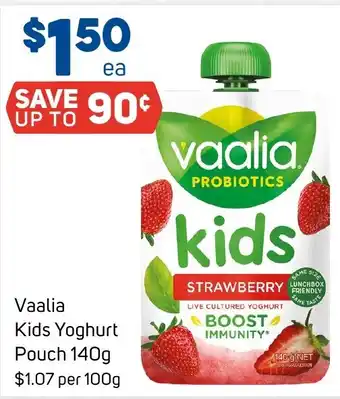 Foodland Vaalia Kids Yoghurt Pouch 140g offer