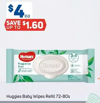 Foodland Huggies Baby Wipes Refill 72-80s offer