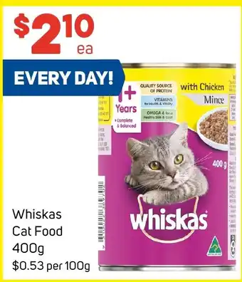 Foodland Whiskas Cat Food 400g offer