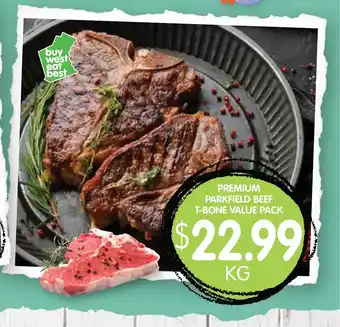 Spudshed PREMIUM PARKFIELD BEEF T-BONE VALUE PACK offer