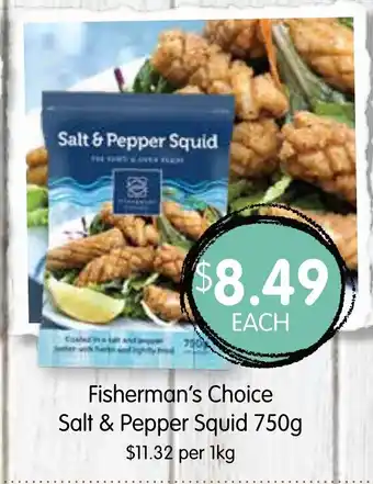 Spudshed Fisherman's Choice Salt & Pepper Squid 750g offer