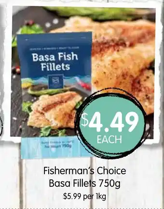 Spudshed Fisherman's Choice Basa Fillets 750g offer