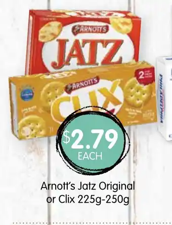 Spudshed Arnott's Jatz Original or Clix 225g-250g offer