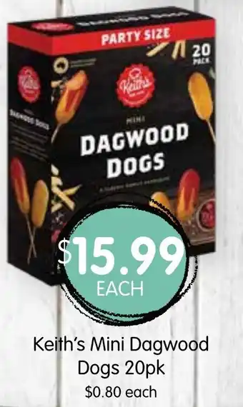 Spudshed Keith's Mini Dagwood Dogs 20pk offer