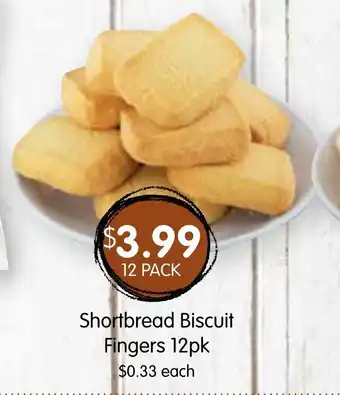 Shortbread Biscuit Fingers 12pk