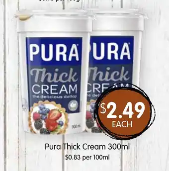 Spudshed Pura Thick Cream 300mL offer