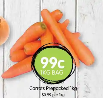 Spudshed Carrots Prepacked 1kg offer