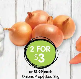 Spudshed Onions Prepacked 2kg offer
