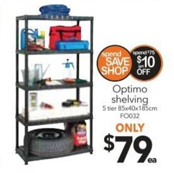 Cheap as Chips Optimo Shelving 5 Tier 85x40x185cm offer