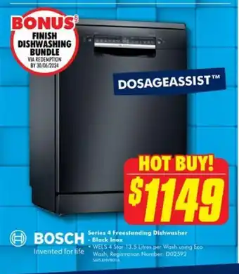 The Good Guys Series 4 Freestanding Dishwasher offer