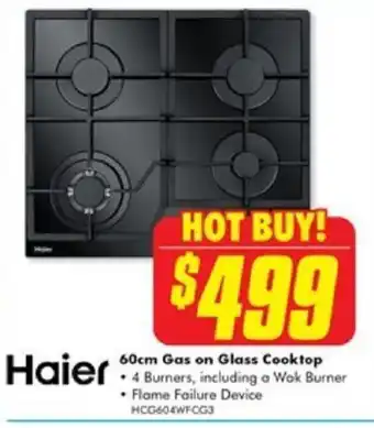 The Good Guys 60cm Gas on Glass Cooktop offer