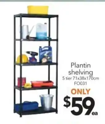 Cheap as Chips Plantin Shelving 5 Litre 71x38x170cm FO031 offer