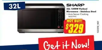 The Good Guys 32L 1200W Flatbed Microwave - Stainless Steel offer