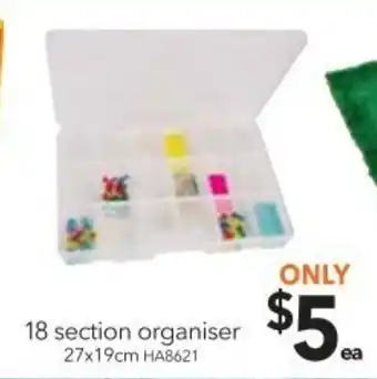 Cheap as Chips 18 Section Organiser 27x19cm HA8621 offer