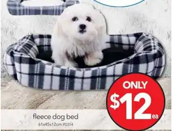 Cheap as Chips Fleece Dog Bed 61x45x12cm PD314 offer