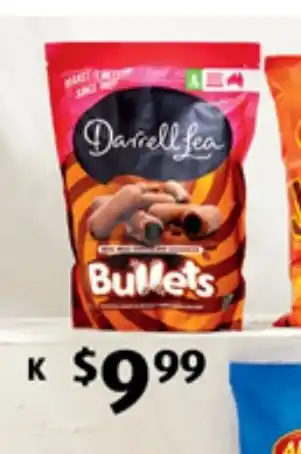 ALDI Darrell Lea Milk Chocolate Liquorice Bullets 750g offer