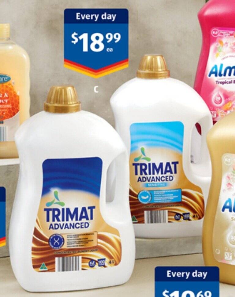 Trimat Laundry Liquid 4L offer at ALDI