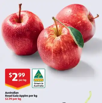 ALDI Australian Royal Gala Apples per kg offer