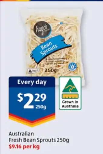 ALDI Australian Fresh Bean Sprouts 250g offer