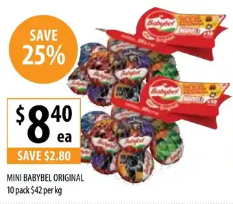 Supabarn MINI BABYBEL ORIGINAL 10 pack offer