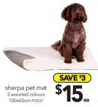 Cheap as Chips Sherpa Pet Mat 100x65cm PD037 offer