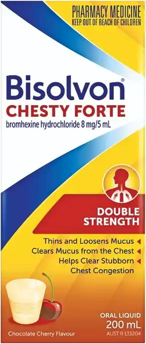 Soul Pattinson Chemist Bisolvon Chesty Forte 200mL offer