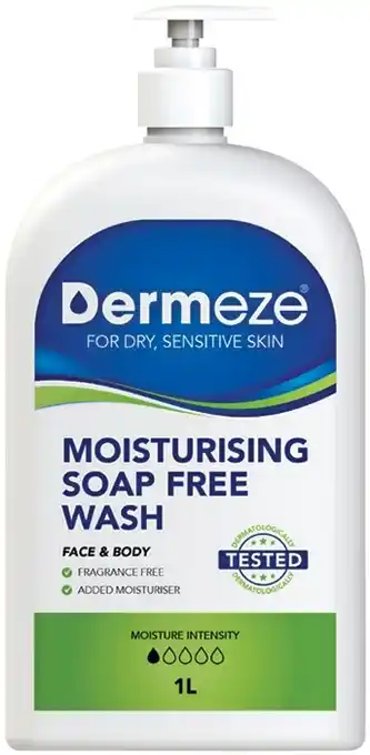 Soul Pattinson Chemist Dermeze Moisturising Soap Free Wash 1L offer