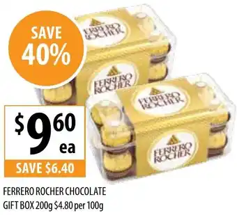 Supabarn FERRERO ROCHER CHOCOLATE GIFT BOX 200g offer