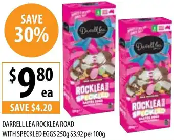 Supabarn DARRELL LEA ROCKLEA ROAD WITH SPECKLED EGGS 250g offer