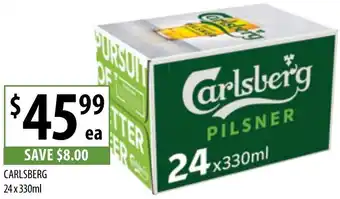 Supabarn CARLSBERG 24x330ml offer
