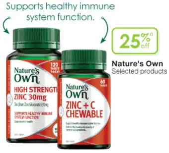 Soul Pattinson Chemist Nature's Own Selected products offer