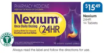 Soul Pattinson Chemist Nexium 24HR 14 Tablets offer