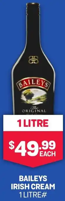 Bottlemart BAILEYS IRISH CREAM 1 LITRE offer